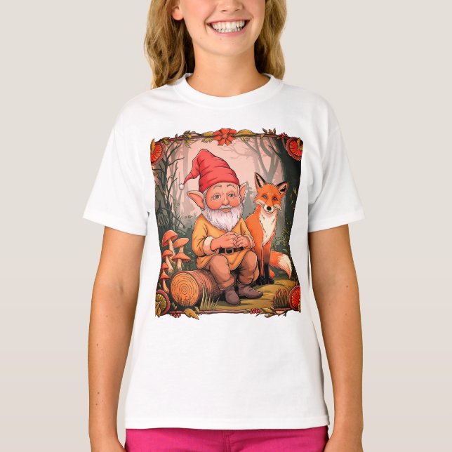 OLD MAN AND A FOX IN A JUNGAL T-Shirt (Front)