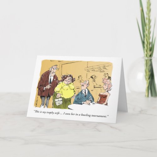 Old Man and His Trophy Wife anniversary card
