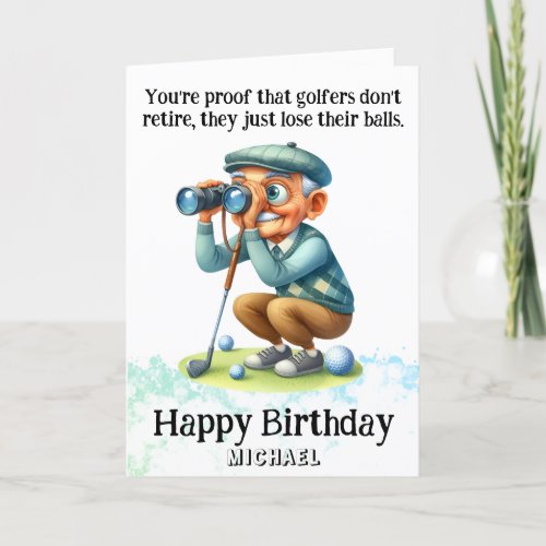 *~* Old Man AP94 Hilarious Golf Birthday Card