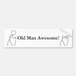 Old Man Awesome Original design Bumper Sticker