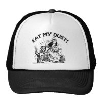 old man biker, eat my dust, can-am spyder bike trucker hat