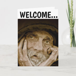 OLD MAN BIRTHDAY OVER THE HILL Greeting Card