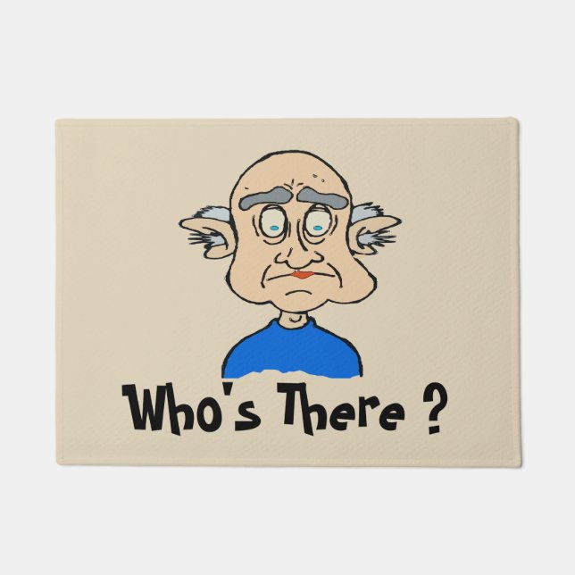 Old Man, Comical Who's There? Doormat (Front)