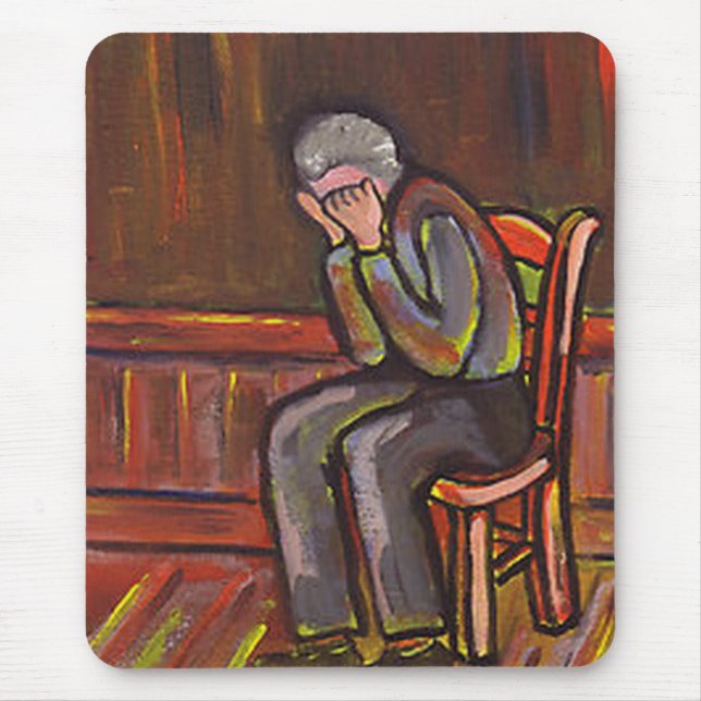 OLD MAN CRYING MOUSE PAD (Front)