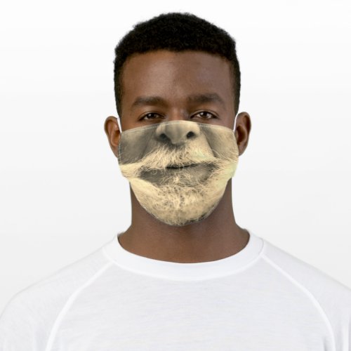 OLD MAN GRAY BEARD FAKE FACE MASK