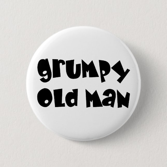 old man grumpy button (Front)
