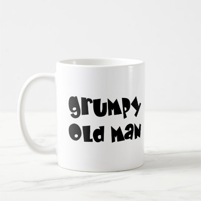 old man grumpy coffee mug (Left)