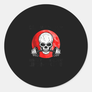 Old Man Gym Respect Your Elders Lifting Club Skull Classic Round Sticker