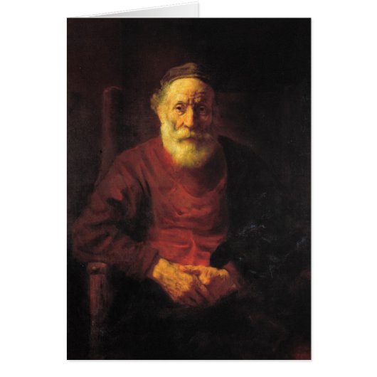 Old man in red - Rembrandt Cards (Front)