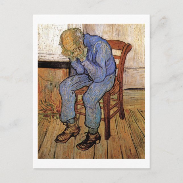 Old Man in Sorrow Van Gogh Fine Art Postcard (Front)