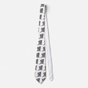 Old Man in the Mountain, NH- Artist's Pen Sketch Tie