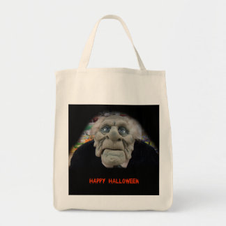Old Man Mask in Black Background Tote Bag