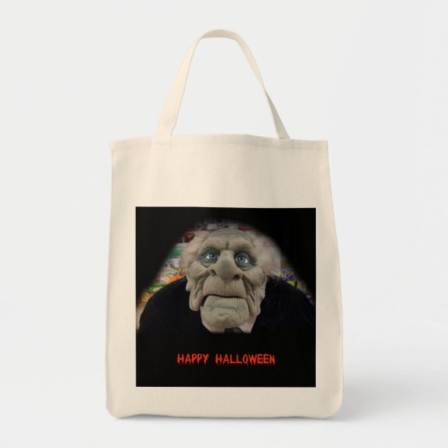 Old Man Mask in Black Background Tote Bag (Front)