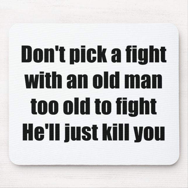 Old Man Mouse Pad (Front)