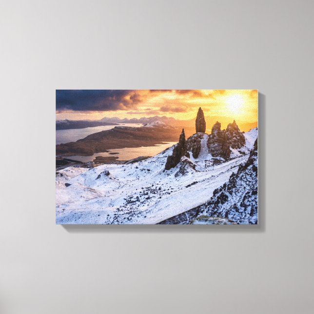 Old Man of Storr Golden Sunset  Canvas Print (Front)