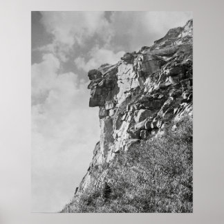 Old Man of The Mountain, 1901. Vintage Photo Poster