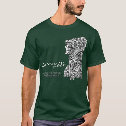 Old Man of the Mountain LIVE FREE or DIE  T_Shirt