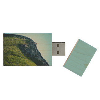 Old Man of the Mountain, Summer, P2279 Wood Flash Drive
