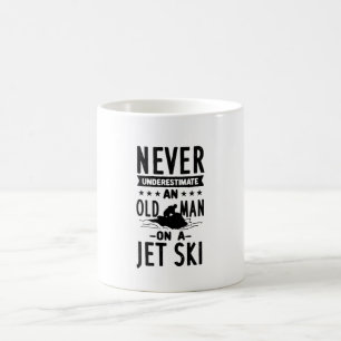 Old Man On A Jet Ski Coffee Mug