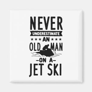Old Man On A Jet Ski   Magnet