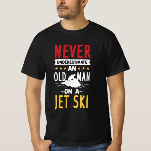 Old Man On A Jet Ski T_Shirt