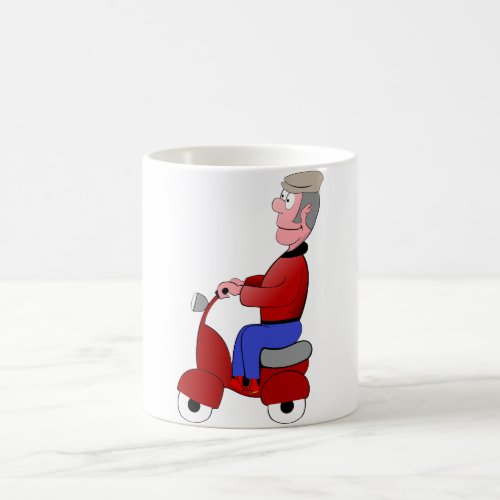 Old Man On A Scooter Mug