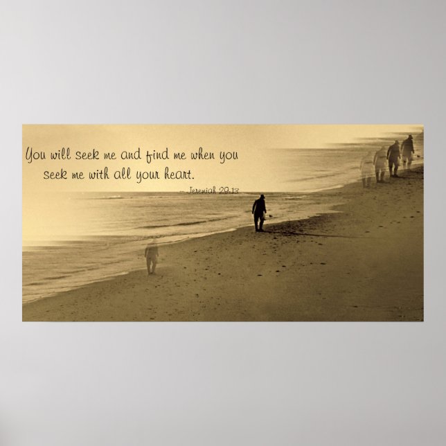 old man on beach -- verse poster (Front)