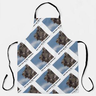 Old Man On The Mountain NH Optical Illusion Apron
