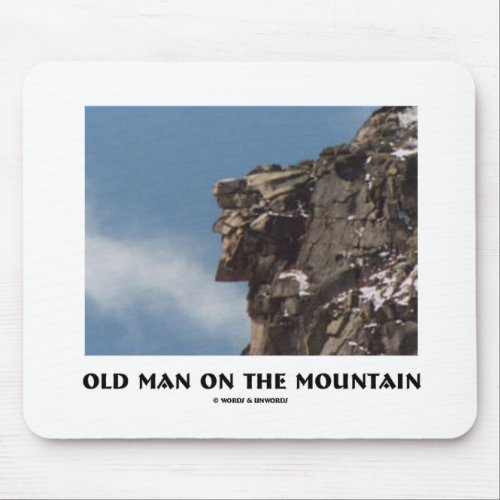 Old Man On The Mountain NH Optical Illusion Mouse Pad