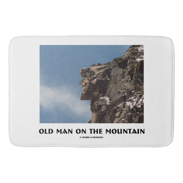 Old Man On The Mountain Optical Illusion Bath Mat (Front)