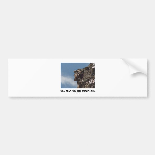 Old Man On The Mountain (Optical Illusion) Bumper Sticker (Front)