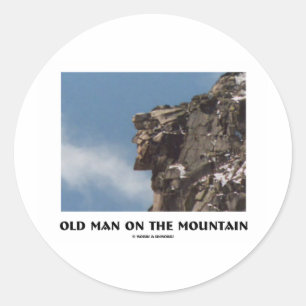 Old Man On The Mountain (Optical Illusion) Classic Round Sticker