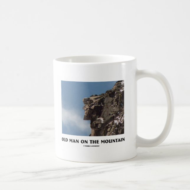 Old Man On The Mountain (Optical Illusion) Coffee Mug (Right)