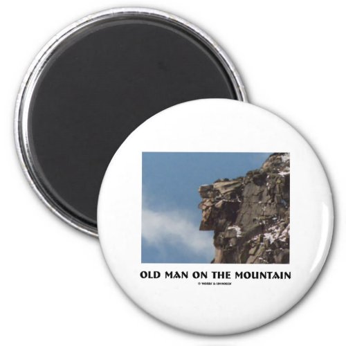 Old Man On The Mountain Optical Illusion Magnet