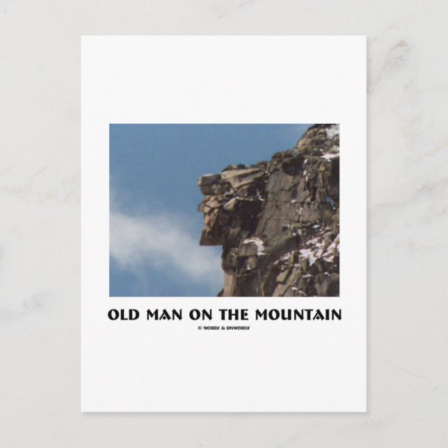 Old Man On The Mountain (Optical Illusion) Postcard (Front)