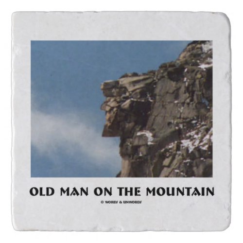 Old Man On The Mountain Optical Illusion Trivet