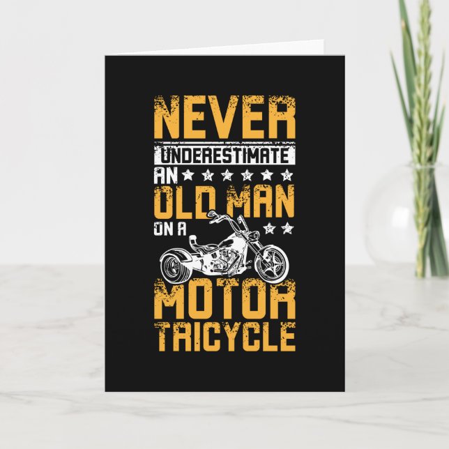 Old Man On Trike Card (Front)
