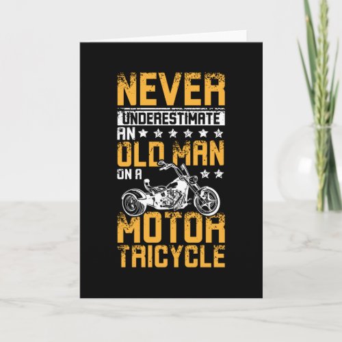 Old Man On Trike Card