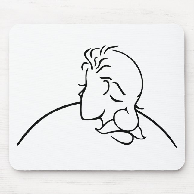 Old Man Or Young Lady Optical Illusion Mouse Pad (Front)