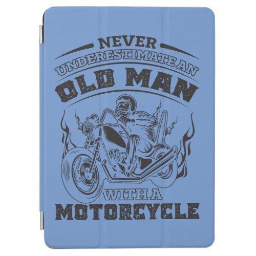 Old Man Passion for motorcycles Funny iPad Air Cover