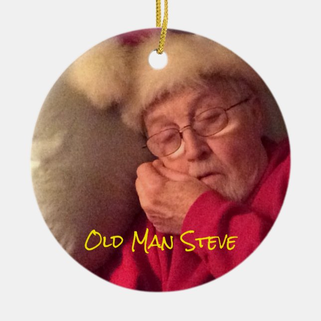 Old Man Steve Christmas Ornament (Front)