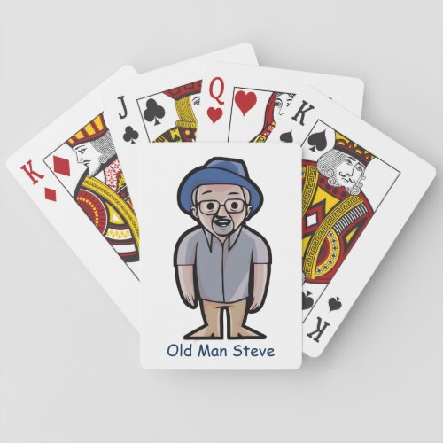 Old Man Steve playing cards