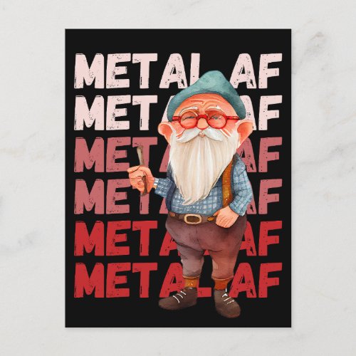 Old Man Still Metal AF Postcard
