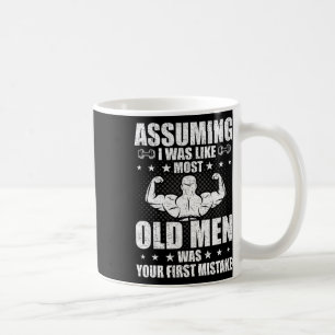 Old Man Weightlifting Bodybuilding Weightlifting W Coffee Mug