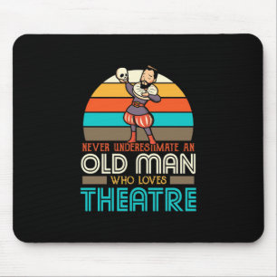 Old Man Who Loves Theater Mouse Pad