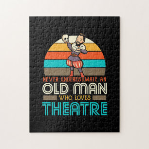 Old Man Who Loves Theatre Jigsaw Puzzle