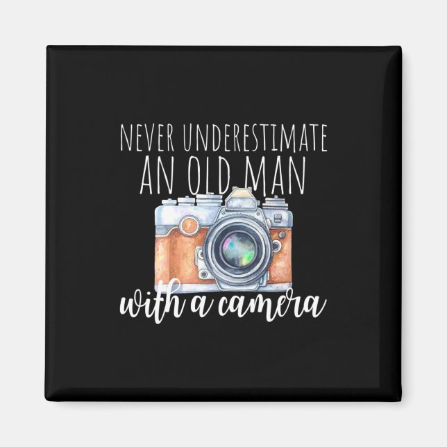 Old Man With A Camera Magnet (Front)