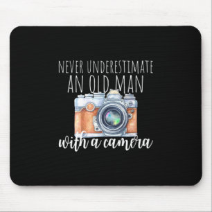 Old Man With A Camera Mouse Pad