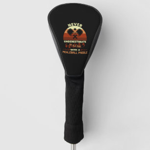 Old Man With a Pickleball Paddle  Golf Head Cover