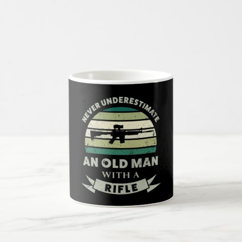 Old Man with a Rifle Funny Gun Dad Gift Coffee Mug